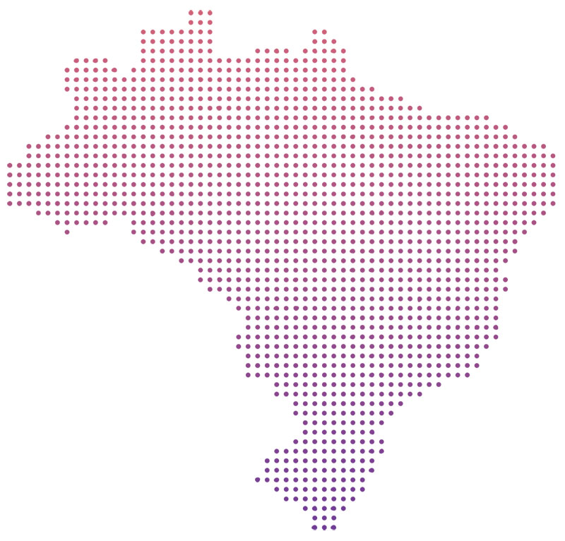 Mapa do Brasil ilustrando a abrangência nacional do estudo Embrace