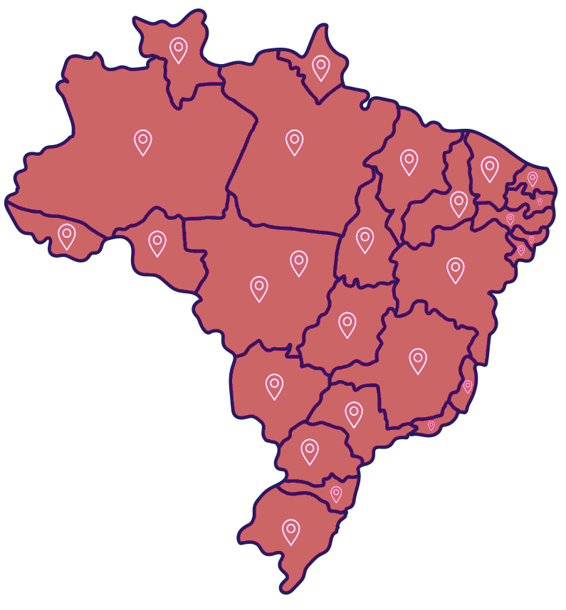 Infográfico do Estudo Embrace: População-alvo de mulheres cis e homens trans de 35 a 65 anos em todas as capitais do Brasil.